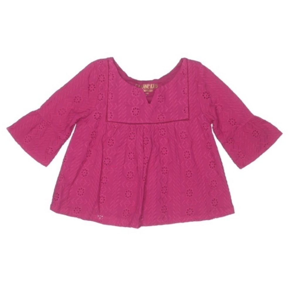 Oshkosh Embroidered Tunic Boho magenta pink top 5T girls shirt